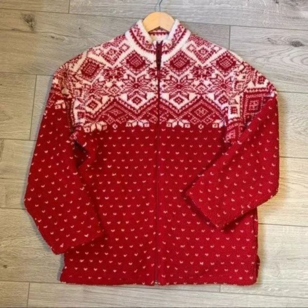 Vintage northern reflection fair isle fuzzy jacket Size medium